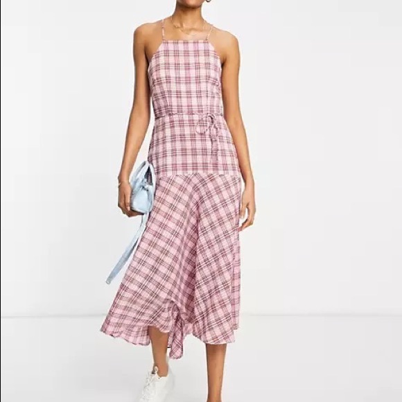 Whistles Pink Plaid Seersucker Dress - Picture 2 of 3